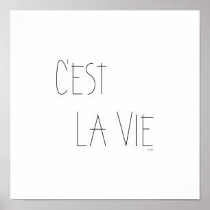 Poster O La de C'est Vie - que é vida - francês
