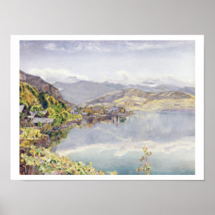 Póster O lago da lucerna, montagem Pilatus na distância
