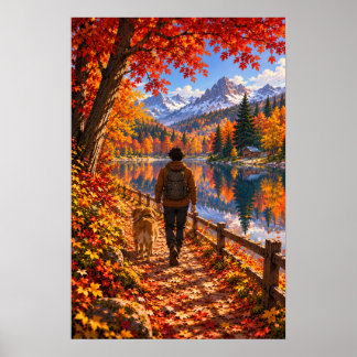 Poster O Lago de Outono do Vagabundo