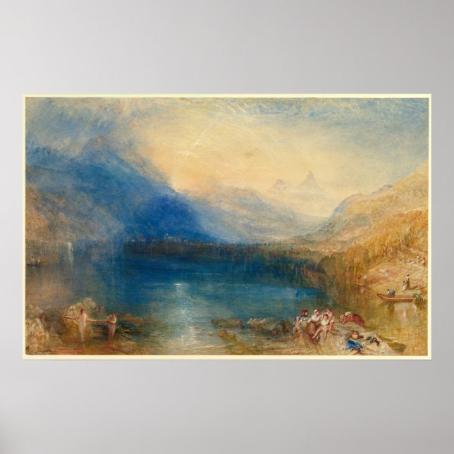 Poster O lago de Zug Joseph Mallord William Turner (Frente)