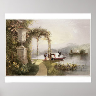 Póster O lago, jardins de Trentham Salão, 'dos jardins