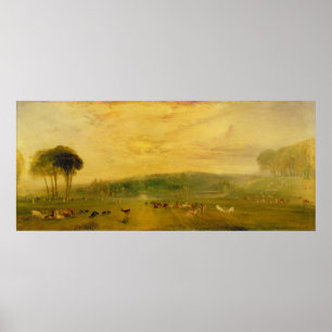 Poster O lago, Petworth: Por do sol, fanfarrões de