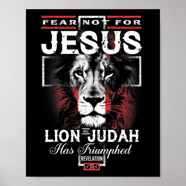 Poster O Leão De Judah Triunfou Não Por Jesus (Frente)