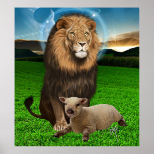 Poster o leão e o cordeiro