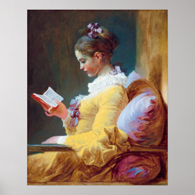 Poster O leitor de Jean-Honoré Fragonard (Frente)