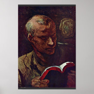 Póster O leitor por Daumier Honoré
