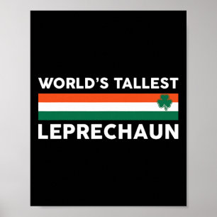 Poster O Leprechaun Mais Alto do Mundo - Shamrock Irlandê
