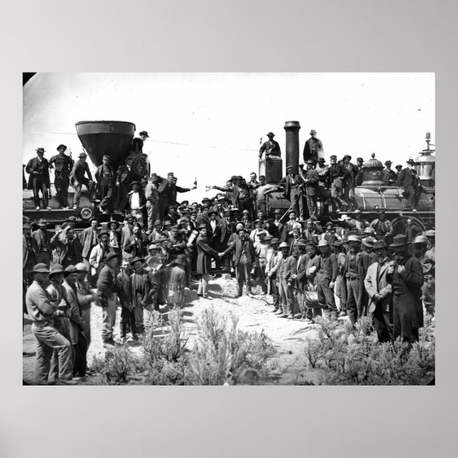 Poster O Leste e o Oeste Agitando Mãos no Último Trilho (Frente)