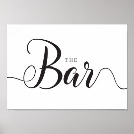 Poster O Letreiro do Bar. Cartaz de Bebidas de Bar ao Ar 