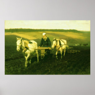 Póster O lev Nikolaevich Tolstoy do escritor