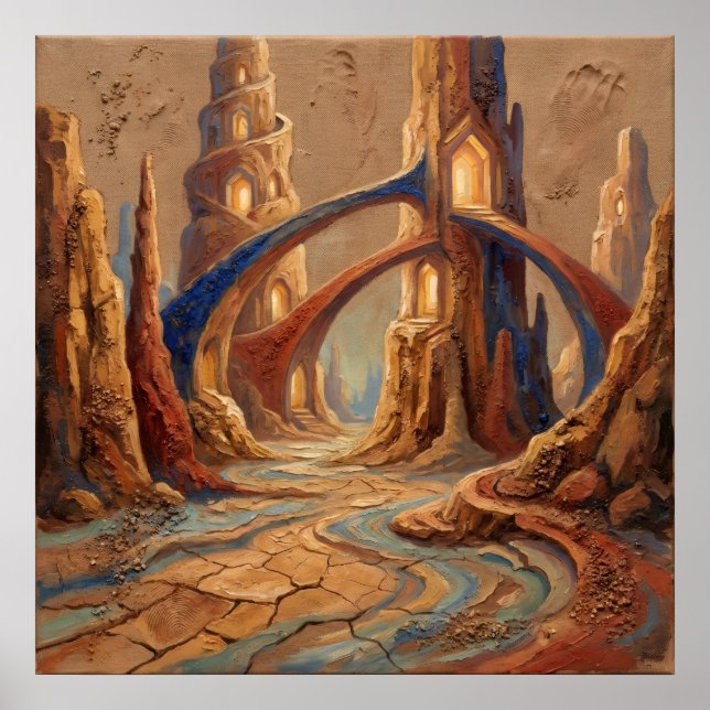 Poster O Limiar de Alabastro de Aethel (Frente)