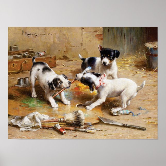 Poster O litígio dos pintores por Carl Reichert (Frente)