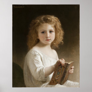 Póster O livro de histórias - William Bouguereau