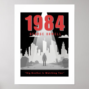 Poster O Livro do Grande Irmão está assistindo 1984 inspi