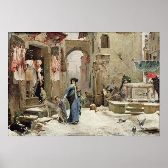 Poster O Lobo de Gubbio, 1877 (Frente)