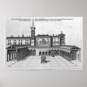 Póster O Loggia do Benediction do vaticano velho