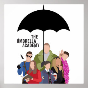 Poster O logotipo da Academia Umbrella é preto