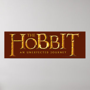 Póster O logotipo de hobbit é Dourado