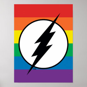 Poster O logotipo Flash Rainbow