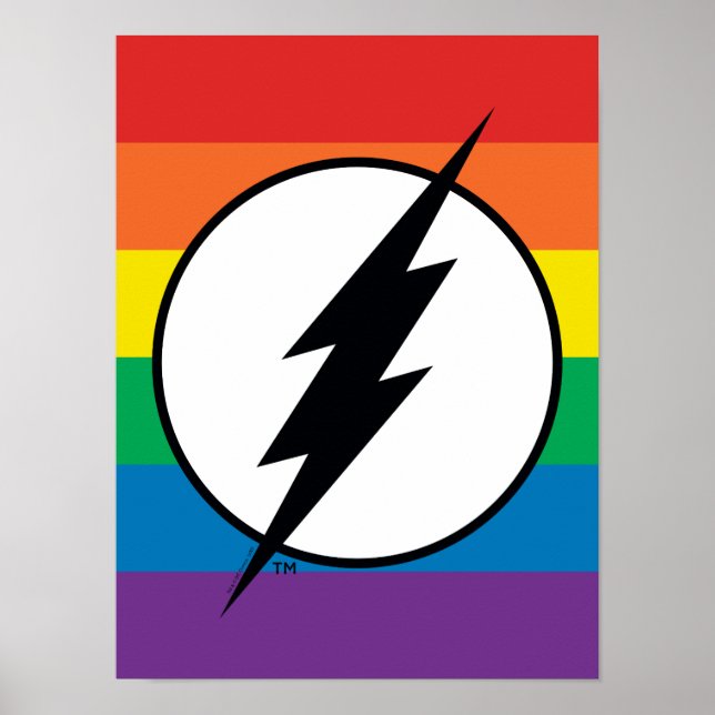 Poster O logotipo Flash Rainbow (Frente)