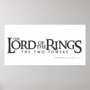 Póster O logotipo horizontal LORD OF RINGS
