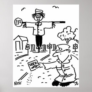 Póster O Lollipop Man usa Lollipops para fazer Scarecrow