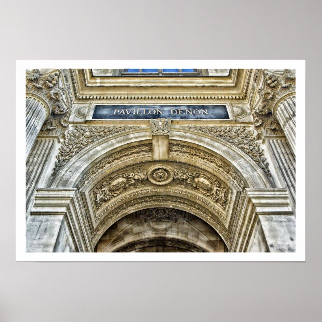 Poster O Louvre, Pavillon Denon Archway, Paris (Frente)
