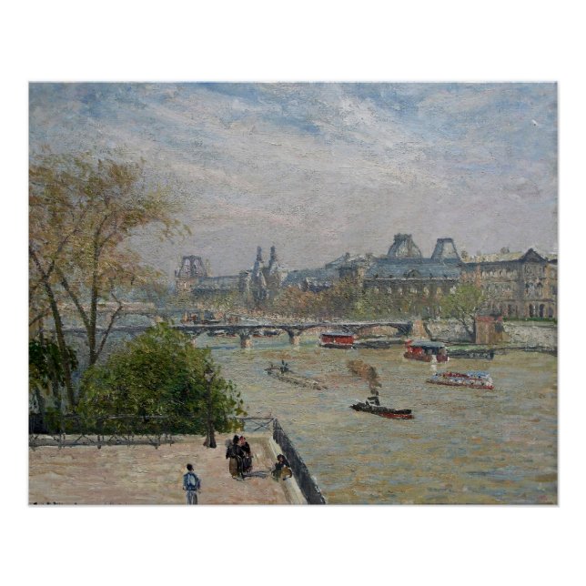 Póster O Louvre, Primavera Camille Pissarro (Frente)