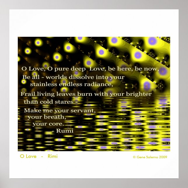 Póster O Love - Rumi (Frente)