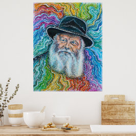 Poster O Lubavitcher Rebbe Rainbow