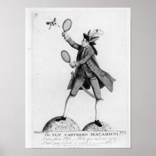 Póster O macarrão de travamento da mosca