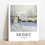 Poster O Mágico de Claude Monet<br><div class="desc">O Magpie de Claude Monet é um belo poster que irá adicionar um toque de elegância a qualquer sala. A poster apresenta um pega empoleirado numa cerca na neve. O pássaro está cercado por árvores e uma bela paisagem de inverno. O poster é impresso em papel de alta qualidade e...</div>