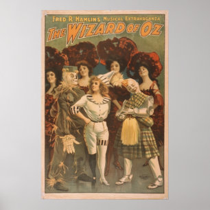 Póster O Mágico de Oz Vintage Musical