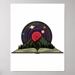 Poster o mágico dos livros disco de vinil vintage