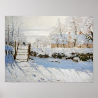 O Magpie (1868-1869) Claude Monet paisagem de neve