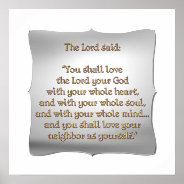 Póster O maior mandamento (Frente)