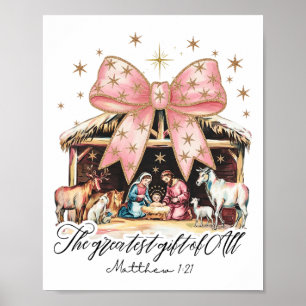 Poster O Maior Presente De Todos Natal Jesus Cristão