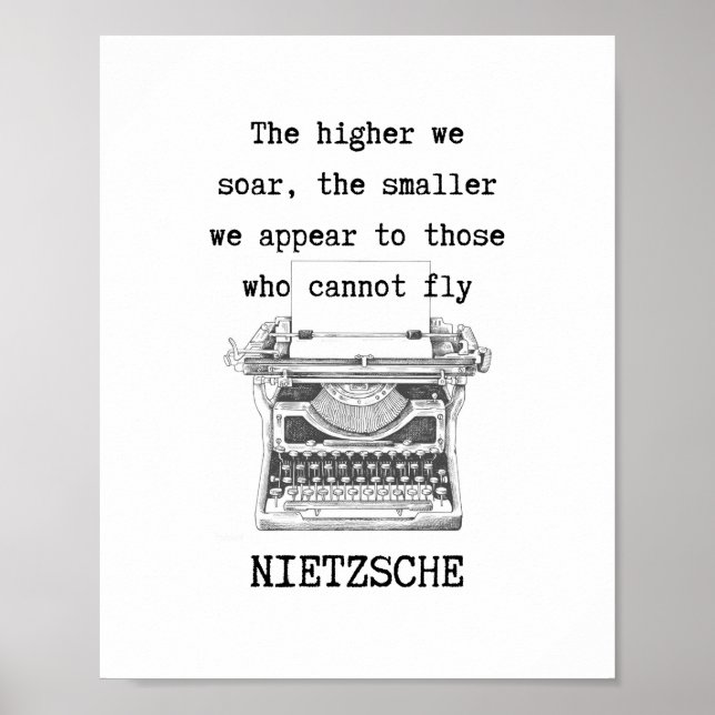 Poster O mais alto que a filosofia soar cita NIETZSCHE (Frente)