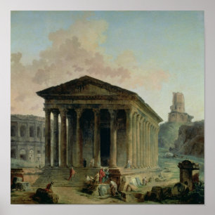 Poster O Maison Carree com o anfiteatro