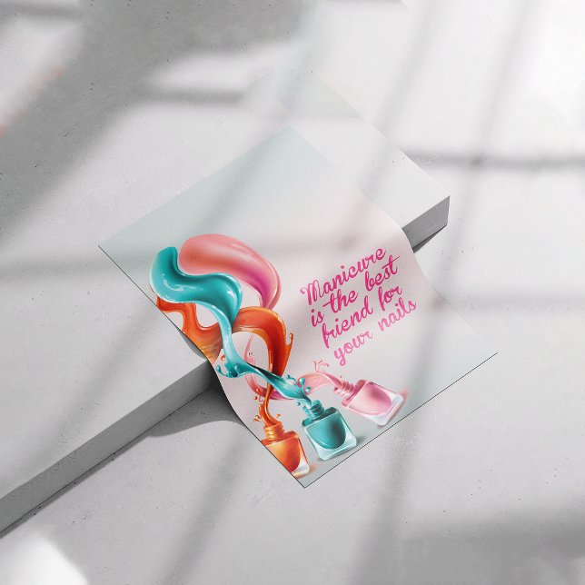 Poster O Manicure é o melhor amigo das suas unhas, prego (Criador carregado)