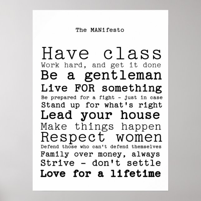 Póster O MANifesto (Frente)