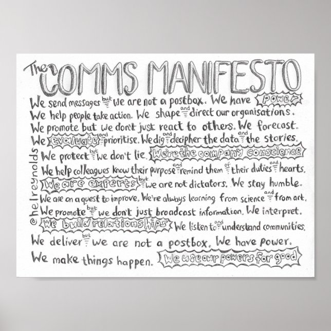 Poster O Manifesto do Comms (Frente)