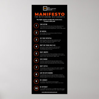 Poster O Manifesto para Restaurantes Pendentes 2.0