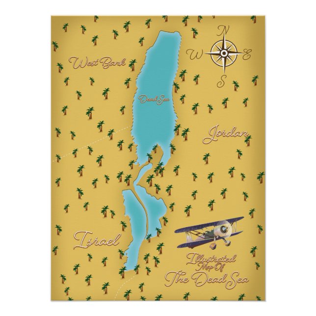 Póster O mapa antigo do Mar Morto (Frente)