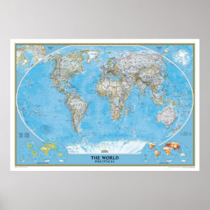 Póster O mapa do mundo político