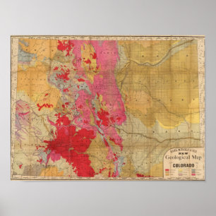 Póster O mapa geological novo de McNally da margem