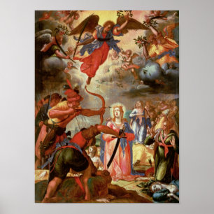Póster O martírio de St Ursula, início do século XVII