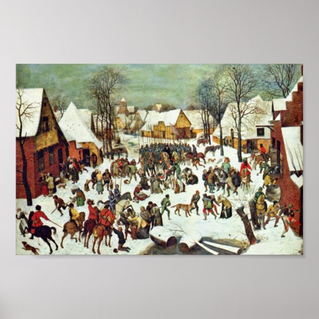 Póster O Massacre Dos Inocentes, Por Bruegel D. Ä. P. (Frente)