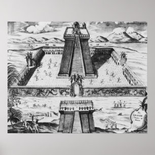 Póster O Mayor de Templo em Tenochtitlan