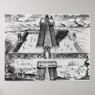 Poster O Mayor de Templo em Tenochtitlan